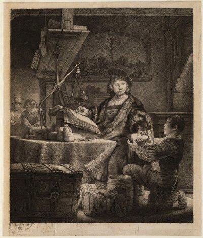 Porträt des Goldwägers Jan Uytenbogaert von Rembrandt van Rijn