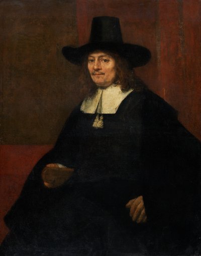 Porträt eines Mannes mit hohem Hut, ca. 1663 von Rembrandt van Rijn