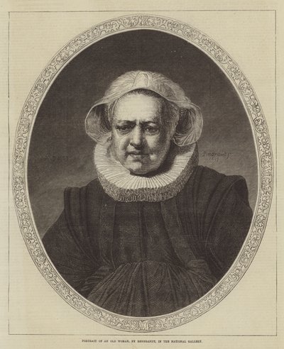 Porträt einer alten Frau, in der National Gallery von Rembrandt van Rijn