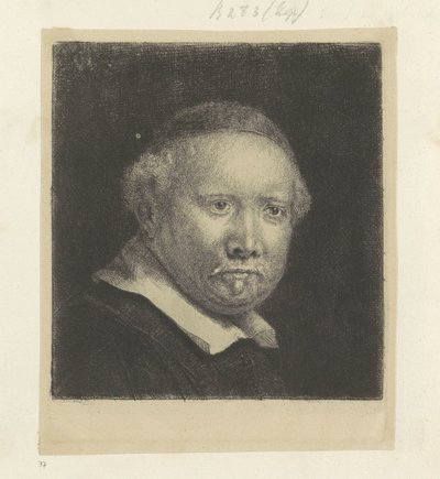 Porträt des Schreibmeisters Lieven Willemsz. van Coppenol: große Platte von Rembrandt van Rijn