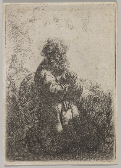 St. Hieronymus im Gebet, 1635 von Rembrandt van Rijn