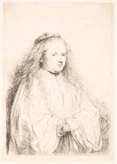 Studie von Saskia als St. Katharina (die "kleine jüdische Braut") von Rembrandt van Rijn