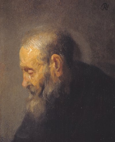 Studie eines alten Mannes im Profil von Rembrandt van Rijn