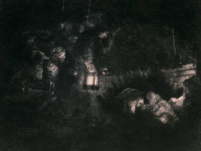 Die Anbetung der Hirten von Rembrandt van Rijn