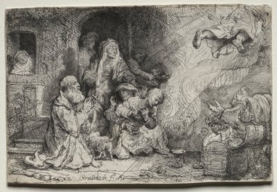 Der Engel verlässt die Familie des Tobit von Rembrandt van Rijn