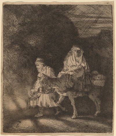 Die Flucht nach Ägypten: ein Nachtstück von Rembrandt van Rijn