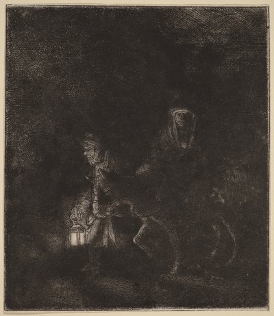 Die Flucht nach Ägypten: ein Nachtstück von Rembrandt van Rijn