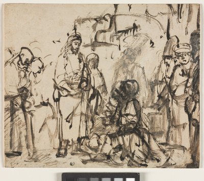 Das Treffen von Christus mit Martha und Maria nach dem Tod des Lazarus von Rembrandt van Rijn