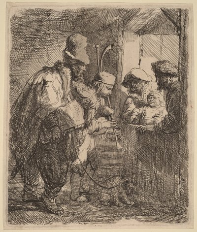 Die flanierenden Musiker von Rembrandt van Rijn