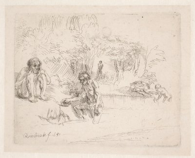 Die Badenden von Rembrandt van Rijn