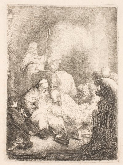 Die Beschneidung: kleine Platte von Rembrandt van Rijn