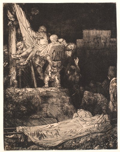 Der Abstieg vom Kreuz: bei Fackellicht von Rembrandt van Rijn