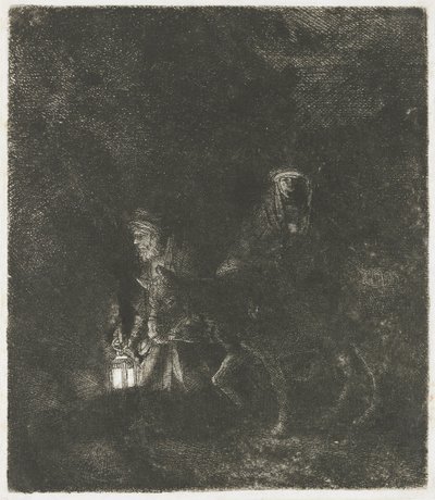 Die Flucht nach Ägypten: ein Nachtstück von Rembrandt van Rijn