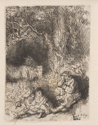 Der schlafende Hirte von Rembrandt van Rijn