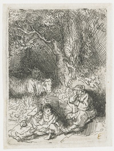 Der schlafende Hirte von Rembrandt van Rijn