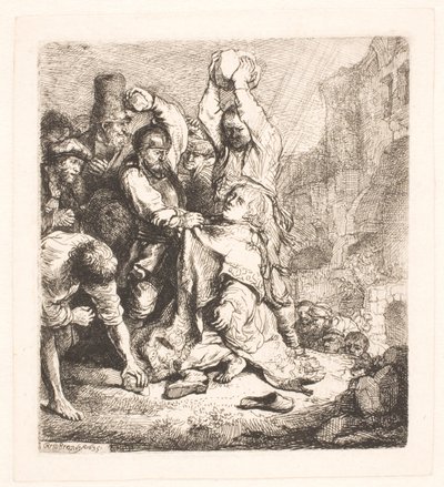 Die Steinigung des Heiligen Stephanus von Rembrandt van Rijn