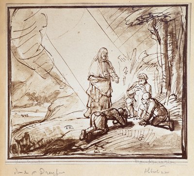 Verklärung Christi, Zeichnung von Rembrandt, Holland, 19. Jahrhundert von Rembrandt van Rijn
