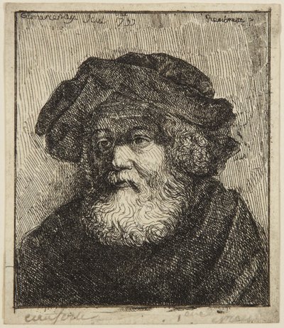 Alter Mann mit Mütze von Rembrandt van Rijn