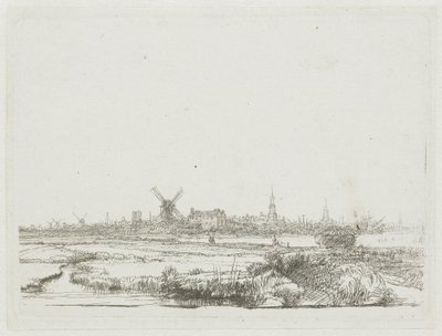 Ansicht von Amsterdam vom Kadijk von Rembrandt van Rijn