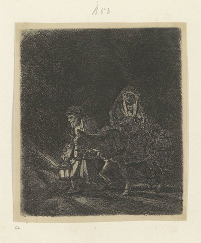 Flucht nach Ägypten: Nachtstück von Rembrandt van Rijn