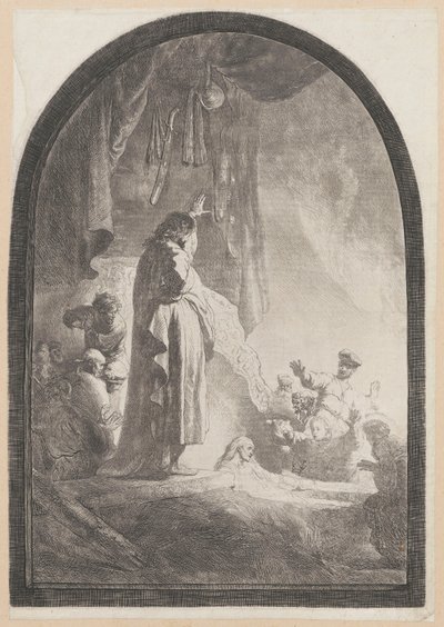 Die Auferweckung des Lazarus (große Platte) von Rembrandt van Rijn