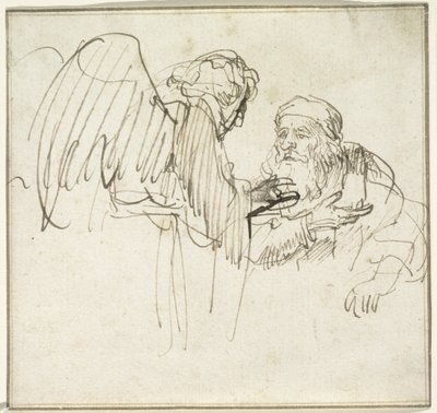 Zacharias und der Engel, ca. 1635 von Rembrandt van Rijn