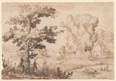 Landschaft mit einem Cottage von Remigio Cantagallina