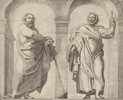 Heilige Peter und Paul in einem Vestibül, ca. 1630-80 von Remoldus Eynhoudts