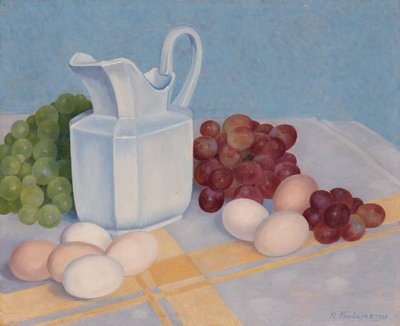 Krug, Trauben und Eier von René Fontayne