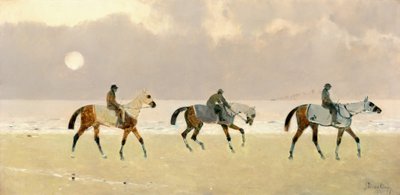 Reiter am Strand von Dieppe von René Pierre Charles Princeteau