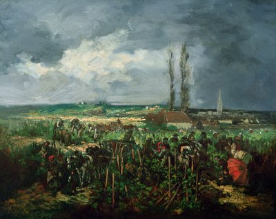 Die Weinlese in Argenteuil, 1875 von Rene Charles Louise Debreaux