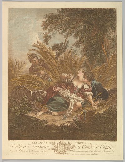 Die überraschten Liebenden, 18. Jahrhundert von Rene Gaillard