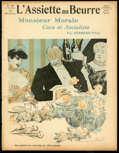 Titelblatt von „Der Butterteller“, Nummer 236, Satirisch in Farben von Rene George Hermann Paul