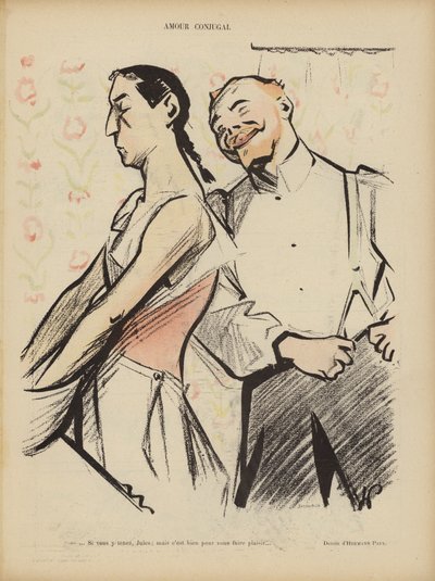 Eheliche Liebe. Illustration für Le Rire von Rene George Hermann Paul
