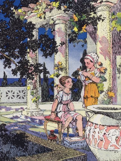 Ein kleines Mädchen zur Zeit von Julius Caesar von Rene Vincent