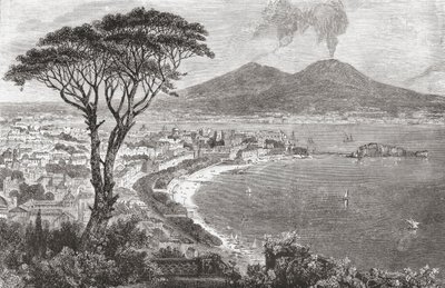 Neapel und der Vesuv, Italien im späten 19. Jahrhundert. Aus Italienische Bilder von Rev. Samuel Manning, veröffentlicht ca. 1890. von Reverend Samuel Manning