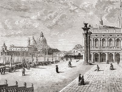 Piazza San Marco oder Markusplatz, Venedig, Italien im späten 19. Jahrhundert. Aus Italienische Bilder von Rev. Samuel Manning, veröffentlicht ca. 1890. von Reverend Samuel Manning