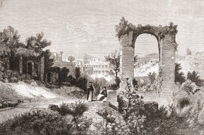 Der Palatin vom Aventin-Hügel, Rom, Italien im späten 19. Jahrhundert. Aus Italienische Bilder von Rev. Samuel Manning, veröffentlicht ca. 1890. von Reverend Samuel Manning