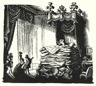 Hans Christian Andersen: Die echte Prinzessin (Lithografie) von Rex (after) Whistler