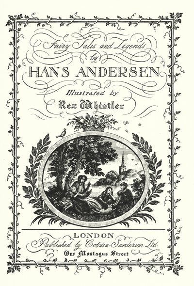 Titelseite für Märchen und Legenden von Hans Andersen von Rex (after) Whistler