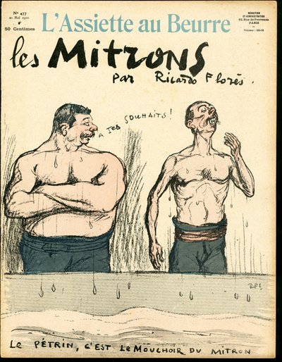 Titelblatt von „The Butter Plate“, Nummer 477, Satirique en Couleurs von Ricardo Flores