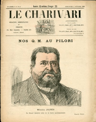 Titelblatt von „The Charivari“, Satirisch in Farben von Ricardo Flores