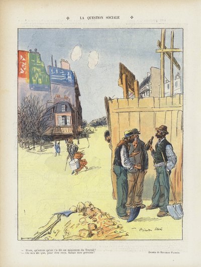 Die soziale Frage. Illustration für Le Rire von Ricardo Flores