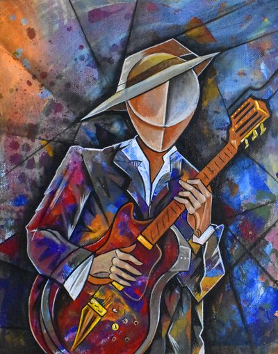 Abstrakter Gitarrenspieler von Ricardo Maya