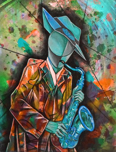 Abstrakter Jazzmusiker von Ricardo Maya