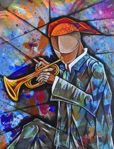 Abstrakter Jazzmusiker von Ricardo Maya