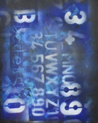 Blauer numerischer Code von Ricardo Maya