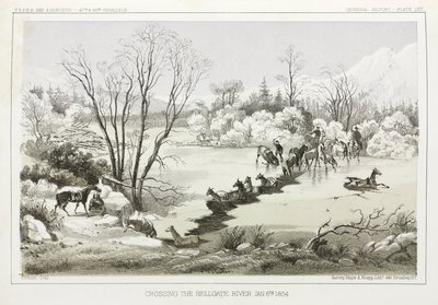 Überquerung des Hellgate River, Montana, USA, 6. Januar 1854 von John Pardon