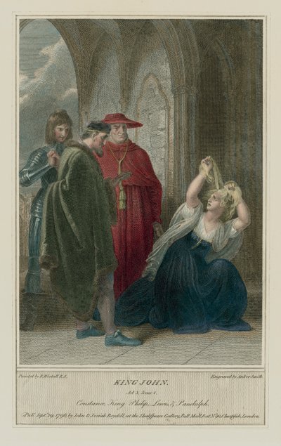Illustration zu Shakespeares König Johann, Akt III, Szene 4 von Richard (after) Westall
