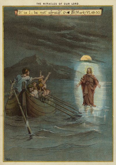 Die Wunder Christi: Jesus geht auf dem Wasser von Richard Andre